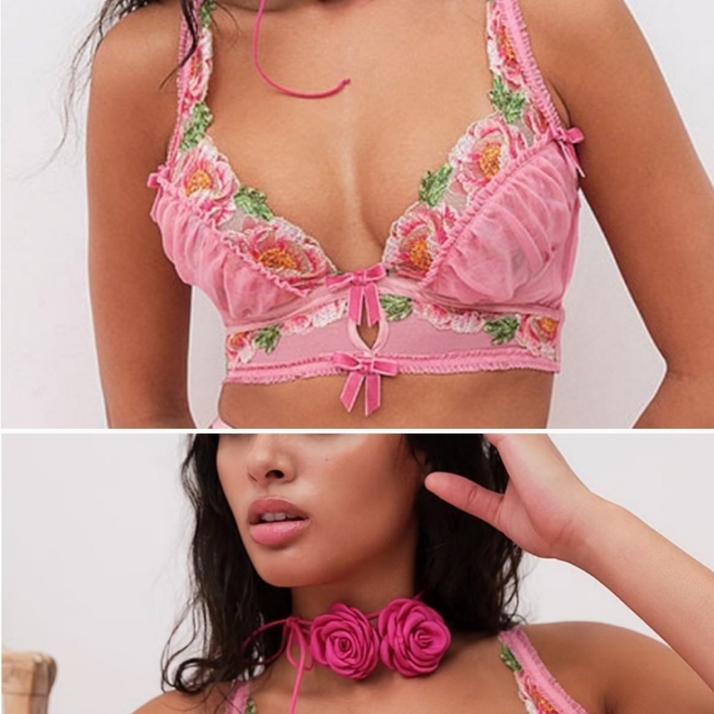 For love and lemons needlepoint rose bustier